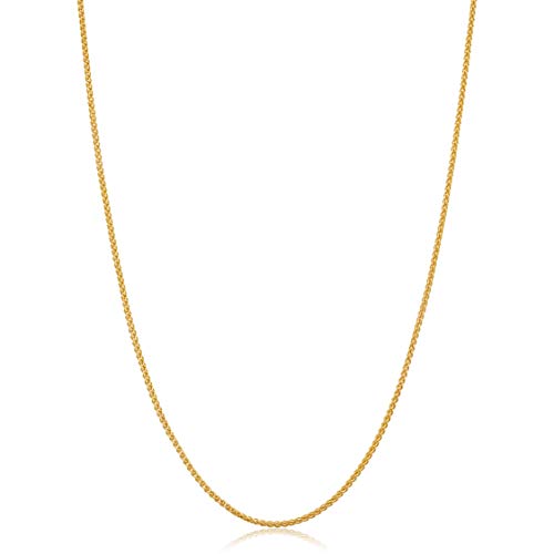 Kooljewelry 14k Yellow Gold Filled Wheat Chain