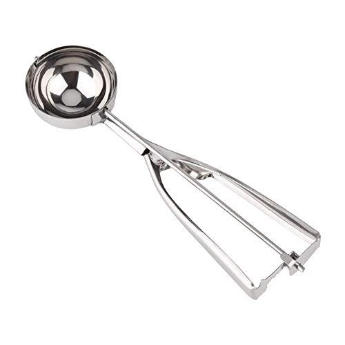 Jinmoioy アイスクリームディッシャー 業務用 ステンレス アイススクープ 夏 すくう器具 ステンレス製 クッキー 簡単なトリガー アイス 冷凍ヨーグルト ディッシャー (6CM)