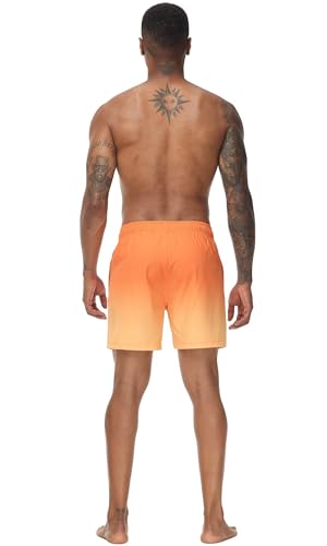 Image of Tyhengta Men's Swim Trunks Quick Dry Beach Shorts with Zipper Pockets and Mesh Lining