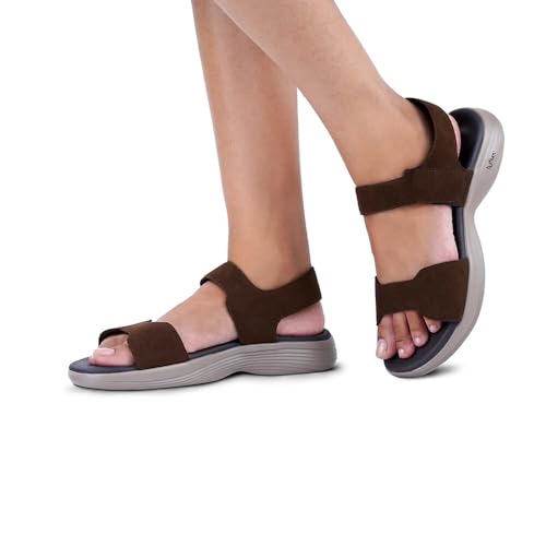 Image of HAPPENSTANCE | AdaWomen's Sandals - Stylish & Comfortable Open-Toe Flats | Casual Summer Sandals with Anti-Slip Sole
