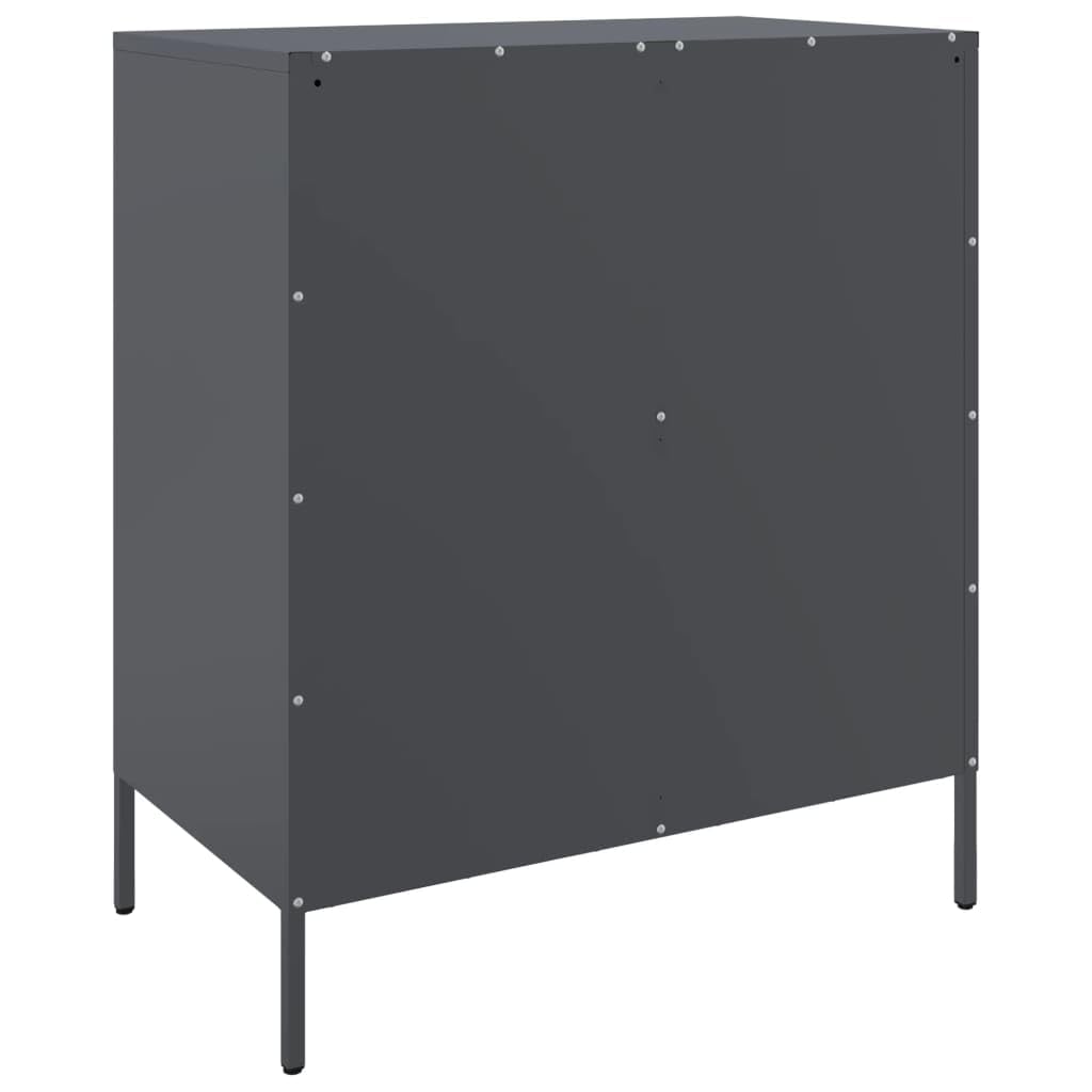 Credenza Industriale in Acciaio Antracite 68x39x79 cm