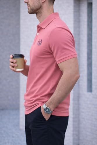 Image of Mack Jonney Men's Cotton Polo T-Shirt|Solid Regular Fit|Half Sleeve Collar T-Shirt for Casual Wear-MJ-32