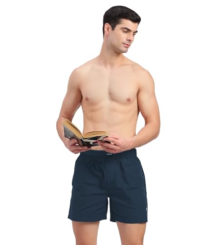 Image of Freecultr Cotton Boxer Shorts for Men Dual Pockets Moisture Wicking Microfibre | Pack of 1 | Regular Fit | Breathable & Comfortable Half Short Pants Ultrasoft Waistband