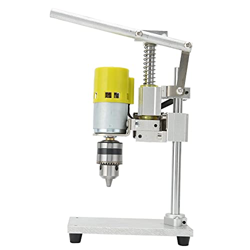 Mini Drilling Bench, Multifunctional Benchtop Drill Press No Noise Variable Speed Mini for Repair for Household for DIY(U.S. regulations)