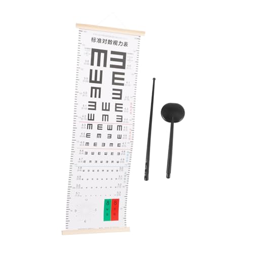 HOMOCONO Hanging Eye Chart Set Double-Sided PVC Vision Test Chart for Eye Exams Pd Measurement