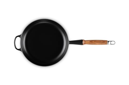 Foto von LE CREUSET Signature gusseiserne Bratpfanne mit Holzgriff 28 cm Schwarz matt, 20258280000422