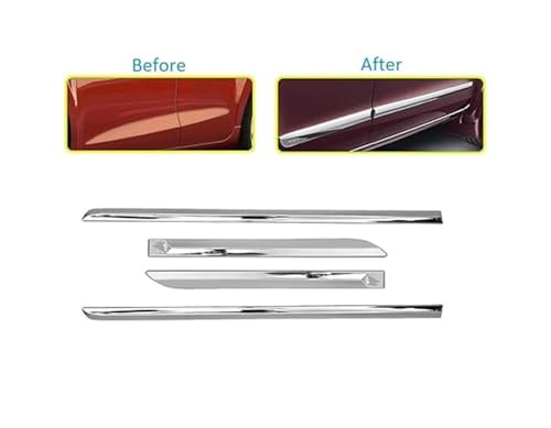Image of Car Side Beading | Side Cladding | Door Garnish | Door Protector Chrome | Bumper Protector | Car Door Cladding Side Beading for Maruti Suzuki Brezza Manual (2022-2026)
