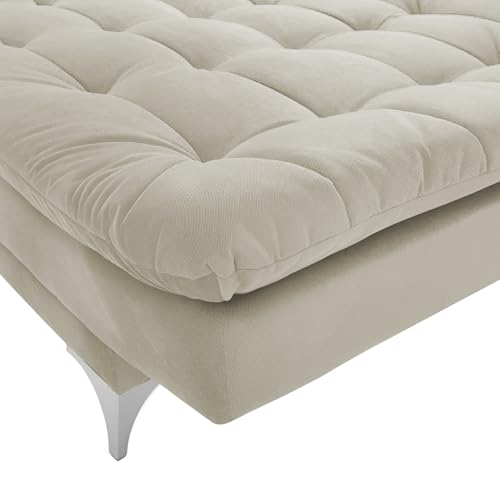 Image of Krancy 3-Seater Sofa Cum Bed for Living Room, Office & Home | Premium Fabric Sleeper Sofa Set with 1 Year Warranty | Comfortable Sofa for Guests, Lounge & Small Spaces (Beige)