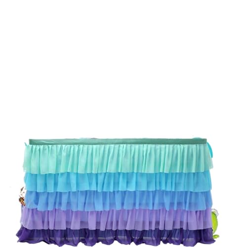 ZYAGH Rosa Tüll Tischrock 430x77cm