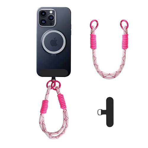 FSCOVER Phone Wrist Strap, Mobile Phone Wrist Strap with Tether Tabs, Keychain, Detachable Phone Lanyard for Women Girls