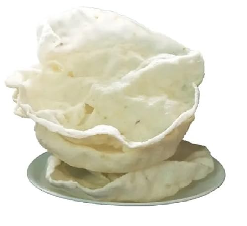 Image of Godka Fresh Rice Papad /Traditional Gujarati Khichiya Rice Papd /Ready to Roast or Fry Papad Frymus /Round shape Rice Papad with Jeera /Chawal ke Papad Fryms, 300 g