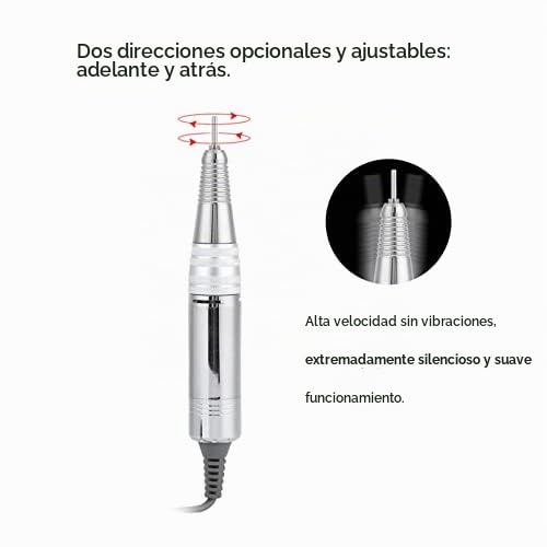 Tbest Mango de Repuesto para Pulido Eléctrico de Uñas 35000Rpm - Nail Drill Handpiece para Manicure - Compatible con Medicool y JD400