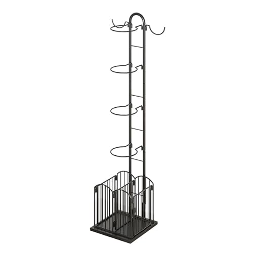 Support de rangement vertical pour ballons de basket-ball en hauteur à 5 niveaux