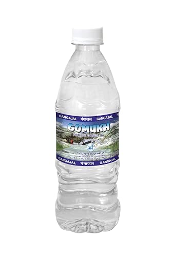 Image of inchGOMUKH inch Gangajal 500ML The Purest Holy Water Directly From Gangotri Valley Approved By Govt. Of Uttrakhand For Puja Purposes 0.5 LTR