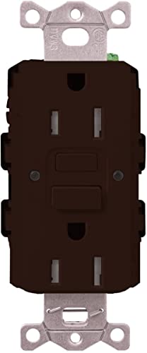 Lutron Car-15-Gfst-Br Claro 15-Amp Self-Testing Receptacle, Brown #TOP5