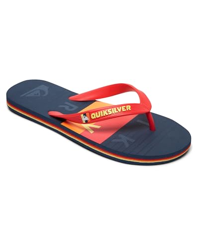 Quiksilver Molokai Word Block Youth, Zapatos de Playa y Piscina Hombre, Multicolor (Black/Red/Blue Xkrb), 36 EU