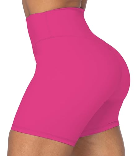 Image of Sunzel 25.4 cm Biker Shorts for Women with Pockets, High Waist Yoga Workout Shorts, 10 Inch Black, 2 Pieces