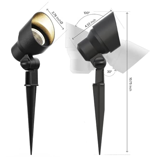 Malibu Low Voltage Landscape Lighting 20W Outdoor Spotlight Outdoor Weatherproof Lights for Low Voltage Landscape Lighting Floodlight Driveway, Yard, Lawn, Flood, Garden