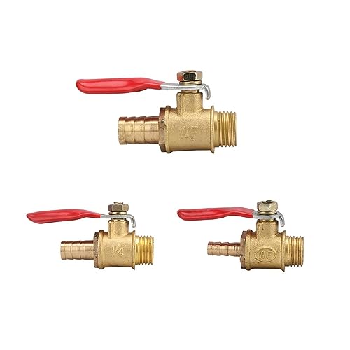 Válvula de bola de latón de 1/4 de rosca macho para conector de manguera e interruptor de agua 3