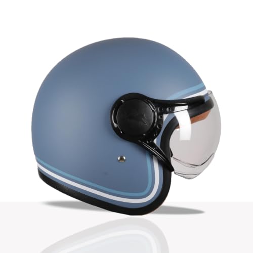 Image of TVS MissFit Women's Open Face Helmet | Lightweight Shell | Pastel Colors Designed Exclusively for Women | Extreme Comfort Fit for Girls | Clear Visor | DOT & ISI Certified
