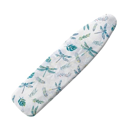 Funda Tabla de Planchar Insectos Verdes Blancas Funda Plancha Universal Ajustable Montaje Fácil con Elástico Fundas Tabla de Planchar Refleja Calor Ironing Board Cover Plancha Rápido 120x40cm
