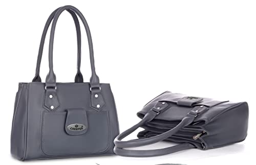 Image of creeper Women Top Handle Leather Bag, Shoulder Long Handle Purse For Girls And Ladies