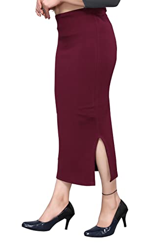Image of Yashika Women's Cotton Lycra Saree ShapeWear Petticoat(SHAPE MAROON Free Size)