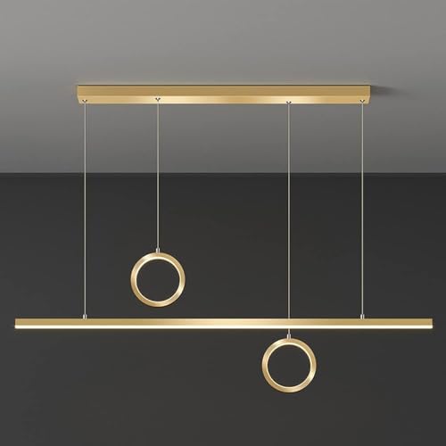Lustre LED à intensité variable en métal pour éliminer la fatigue visuelle en salle à manger
