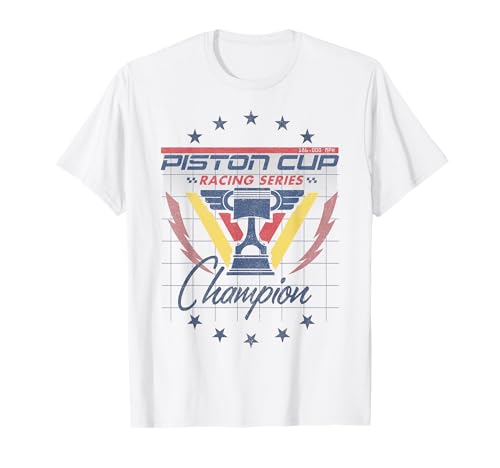Disney Pixar Cars 3 Piston Cup Series Champ Vintage Poster T-Shirt
