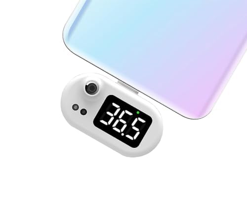 Termómetro médico para la frente, termómetro para adultos y niños con pantalla LED, alarma de fiebre, viaje sin contacto (blanco)