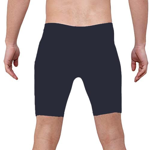 ZIUM Men's Half Tight Shorts Compression Half Tight Shorts Athletic Fit Multi Sports Cycling, Cricket, Football, Badminton, Gym, Fitness Swim Suit for Men (L, grey1_105)
