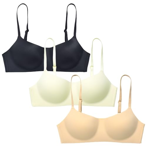 Liowosoftan Girls Wireless Bras 12-14 14-16 Years Old,Teens Bras for Girls 32A 34A 36A 38A
