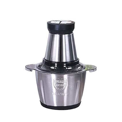 Envop Stainless steel Vegetable grinder 300W universal chopper Electric 3L Fruit grinder with powerful motor 4-winged stainless steel knife 2 speed levels braking function for fruit baby food