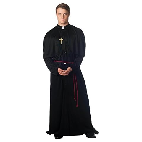 Adult Men's Holy Priest Costume with Accessories Cover