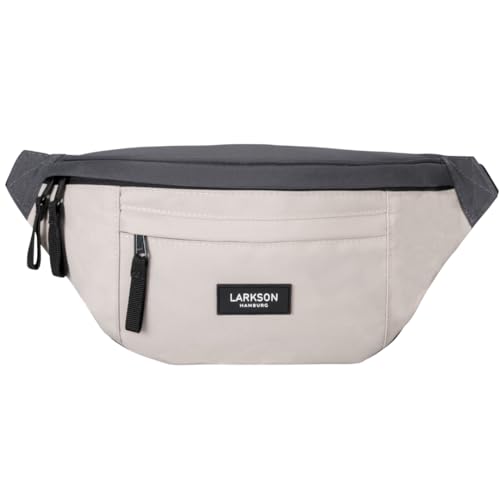 LARKSON Bauchtasche Damen & Herren Beige - Ole - Hüfttasche für Sport...