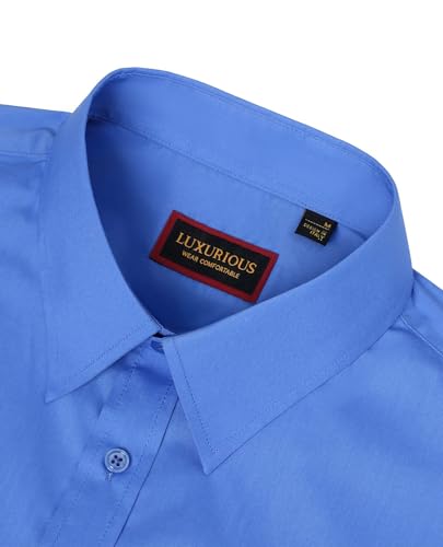 Lion Nardo Cotton Mens Dress Shirts Long Sleeve Big and Tall Dress Shirts for Men Wrinkle Free Button Down Shirts Regular Fit