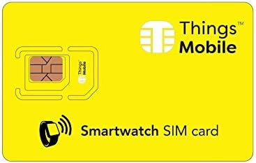 SIM Card for SMARTWATCH - Things Mobile - with Global Coverage and Multi-Operator GSM/2G/3G/4G LTE Network, No Fixed Costs, No Expiration Date and Competitive Rates, No Credit Included