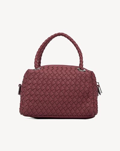 Image of NEWBELLA Women's Bucket Bag - Square Top Handle Satchel with Crossbody Strap, Shoulder Bag for Work & Daily Commute