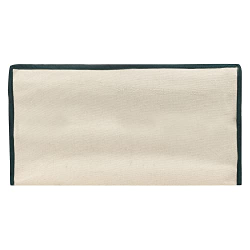 Image of DOUBLE R BAGS Multipurpose Clothes & Grocery Storage Organizer with Reinforced Cotton Handles, Zip Cover & 1 Compartment - Heavy Duty Canvas Bags (Green, 43x27.9x43 cm, Pack of 4)