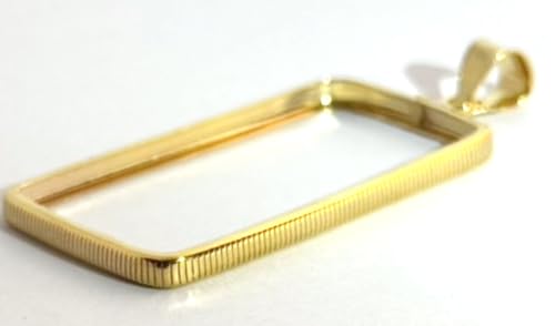 14k Yellow Gold Filled for bezel frame for 1 oz credit suisse Pamp Lady Fortuna Gold bar / 1 oz Credit Suisse /1 oz Pamp Rosa (Gold Bar Not Included)2