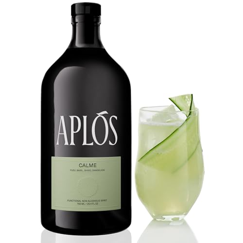 Aplós Calme Non Alcoholic Drink - Botanical Infused Calming Beverage Formulated to Relax and Unwind, Zero Sugar Beverage - 750ml