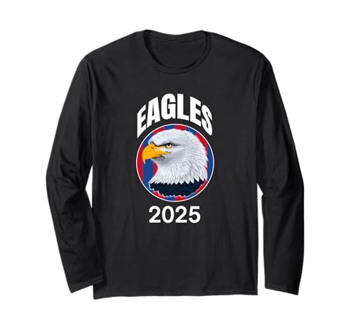 EAGLES - Grafica dei vincitori delle celebrazioni della stagione divertente per fan 2025 Maglia a Manica
