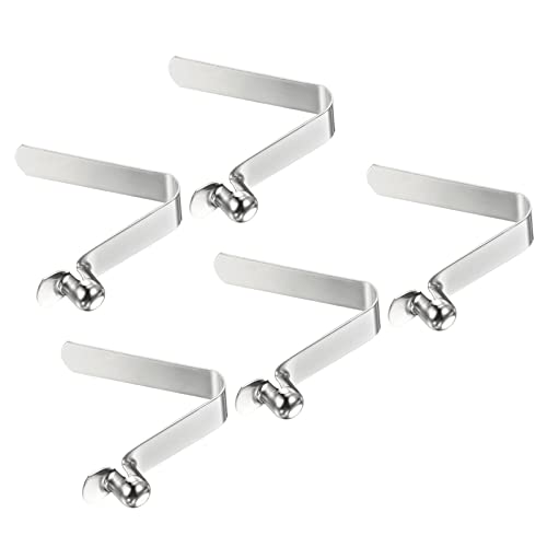 PATIKIL 8.3x7mm Kayak Paddle Snaps, 5 Pack Pole Push Button Spring Clips Steel Hollow Button Locking Tube Single Pin for Camping Awning Tent Pole