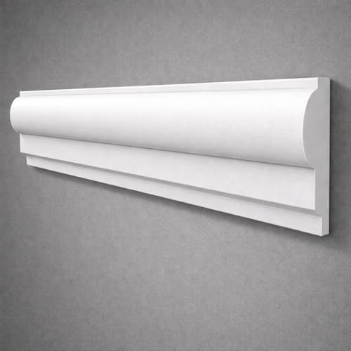 LuxusDecor Moldura de fachada LW02 poliestireno 12 x 3,5 cm - enlucido