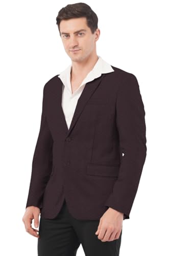 Image of SaintX Men's Premium Woollen Blazer || Classic Warmness with Modern Slim Fit || Formal Blazer Coat for The Temperature Drops || Fully Lined || Tailored Wool Blended Warmth for The Well-Dressed