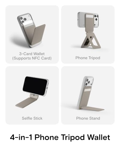 Image of MOFT Snap Phone Tripod Wallet AERA, NFC-Supported Card Holder, iPhone Stand