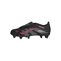 adidas Unisex League FOLD-Over Tongue Soft Ground Football Boots Kids, Core Black/Grey Four/Lucid Red, 5.5 UK