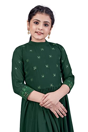 Image of Jwalin Girls Maxi Length Flared Dress|Girls Maxi Dress|Ethnic Dress|Long Maxi Dress for Girls|Fit and Flare Dress|Kids Maxi Dress|Girls Dress
