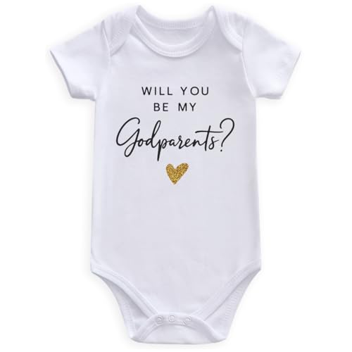 Image of will you be my godparents proposal Baby Bodysuit god parents presents