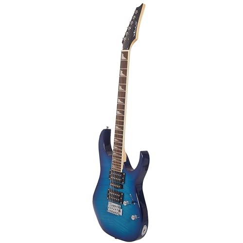 Image of VAULT RG1 Soloist Premium Basswood Electric Guitar (Blue, Indian Laurel Fretboard)